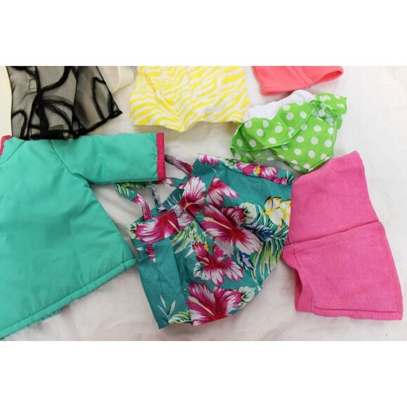 18" Doll Clothing 7 pc Lot Dress Tank Jacket Skirt Bikini Bottom - Picture 9 of 10